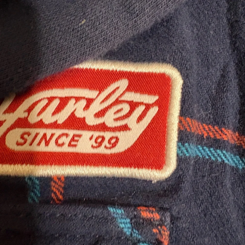 Hurley Hoodie Flannel Button Up XXL Blue/ Red Plaid Men’s